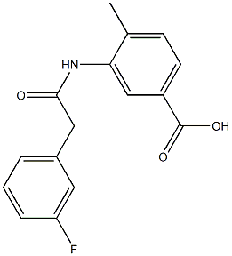 3-[2-(3-fluorophenyl)acetamido]-4-methylbenzoic acid Structure