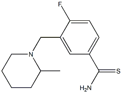 4-fluoro-3-[(2-methylpiperidin-1-yl)methyl]benzenecarbothioamide Structure