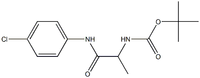 tert-butyl 2-[(4-chlorophenyl)amino]-1-methyl-2-oxoethylcarbamate 结构式