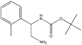 tert-butyl 2-amino-1-(2-methylphenyl)ethylcarbamate 结构式