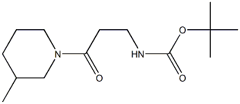 tert-butyl 3-(3-methylpiperidin-1-yl)-3-oxopropylcarbamate Struktur