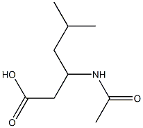 Hexanoic  acid,  3-(acetylamino)-5-methyl- 结构式