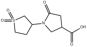 1-(1,1-dioxo-1lambda6-thiolan-3-yl)-5-oxopyrrolidine-3-carboxylic acid 结构式