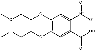 4,5-bis(2-Methoxyethoxy)-2-nitrobenzoic acid Struktur