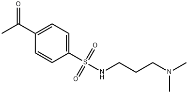 4-乙酰基-N-[3-(二甲氨基)丙基]苯-1-磺酰胺 结构式