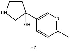 3-(6-甲基吡啶-3-基)吡咯烷-3-醇二盐酸盐 结构式