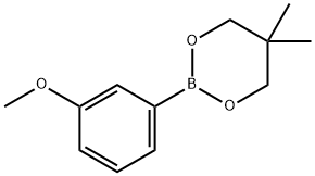 2-(3-methoxyphenyl)-5, 5-dimethyl-1,3,2-dioxaborinane Structure
