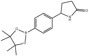 5-[4-(tetramethyl-1,3,2-dioxaborolan-2-yl)phenyl]pyrrolidin-2-one Struktur