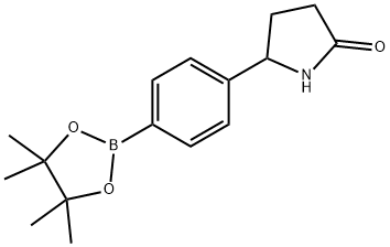 5-[4-(tetramethyl-1,3,2-dioxaborolan-2-yl)phenyl]pyrrolidin-2-one,1004294-99-8,结构式