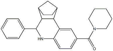 10-phenyl-5-(1-piperidinylcarbonyl)-9-azatetracyclo[10.2.1.0~2,11~.0~3,8~]pentadeca-3,5,7-triene Struktur