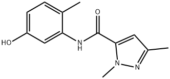 N-(5-hydroxy-2-methylphenyl)-1,3-dimethyl-1H-pyrazole-5-carboxamide,1005788-08-8,结构式
