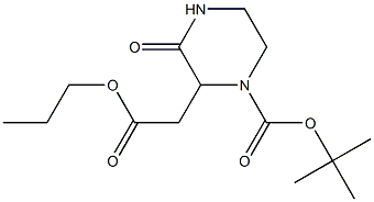 tert-butyl 3-oxo-2-(2-oxo-2-propoxyethyl)-1-piperazinecarboxylate Structure