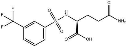 4-氨基甲酰基-2-[3-(三氟甲基)苯磺酰胺]丁酸,1008582-71-5,结构式