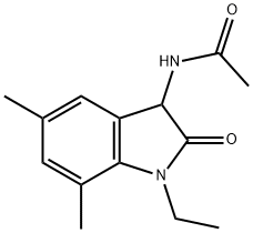 Acetamide,  N-(1-ethyl-2,3-dihydro-5,7-dimethyl-2-oxo-1H-indol-3-yl)-|