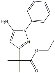 ethyl 2-(5-amino-1-phenyl-1H-pyrazol-3-yl)-2-methylpropanoate Structure