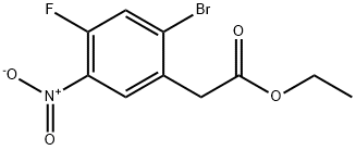 Benzeneacetic acid, 2-bromo-4-fluoro-5-nitro-, ethyl ester Struktur