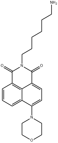 N-(6-aminohexyl)-4-morpholin-4-yl-1,8-naphthalimide Structure
