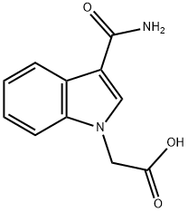2-(3-carbamoyl-1H-indol-1-yl)acetic acid 化学構造式