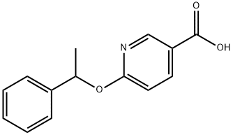 6-(1-phenylethoxy)pyridine-3-carboxylic acid Structure