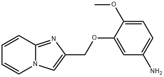 3-({咪唑并[1,2-A]吡啶-2-基}甲氧基)-4-甲氧基苯胺, 1016854-05-9, 结构式