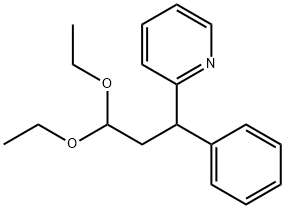 Pyridine, 2-(3,3-diethoxy-1-phenylpropyl)- 结构式
