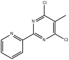 Pyrimidine, 4,6-dichloro-5-methyl-2-(2-pyridinyl)-,10198-77-3,结构式