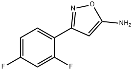 3-(2,4-二氟苯基)-1,2-噁唑-5-胺, 1021245-84-0, 结构式