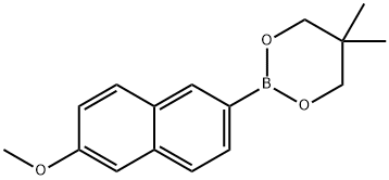 2-(6-Methoxy-naphthalen-2-yl)-5,5-dimethyl-1,3,2-dioxaborinane Structure