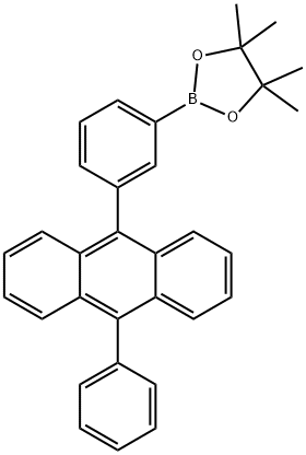 4,4,5,5-Tetramethyl-2-[3-(10-phenylanthracen-9-yl)phenyl]-1,3,2-dioxaborolane 结构式