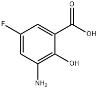 3-Amino-5-fluoro-2-hydroxy-benzoic acid 结构式