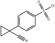 4-(1-cyanocyclopropyl)benzene-1-sulfonyl chloride Struktur