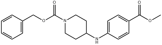 BENZYL 4-(4-(METHOXYCARBONYL)PHENYLAMINO)PIPERIDINE-1-CARBOXYLATE Structure