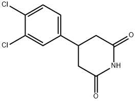 4-(3,4-二氯苯基)哌啶-2,6-二酮,104115-69-7,结构式