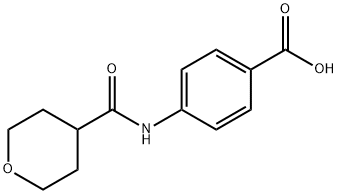 Benzoic acid, 4-[[(tetrahydro-2H-pyran-4-yl)carbonyl]amino]-,1042816-00-1,结构式
