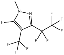 5-Fluoro-1-methyl-3-pentafluoroethyl-4-trifluoromethyl-1H-pyrazole Struktur
