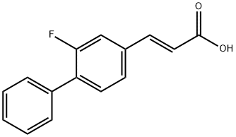 (E)-3-(2-Fluorobiphenyl-4-yl)acrylic acid, 1043504-05-7, 结构式