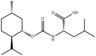 N-[menthyloxycarbonyl]-L-leucine 化学構造式