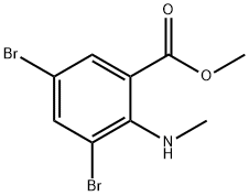 3,5-Dibromo-2-methylamino-benzoic acid methyl ester Struktur