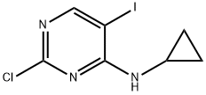 2-CHLORO-N-CYCLOPROPYL-5-IODOPYRIMIDINE-4-AMINE, 1050602-58-8, 结构式