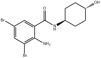 2-amino-3,5-dibromo-N-((1r,4r)-4-hydroxycyclohexyl)benzamide Struktur