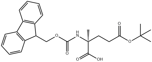 (S)-N-FMOC-Α-メチルグルタミン酸 5-TERT-ブチルエステル 化学構造式