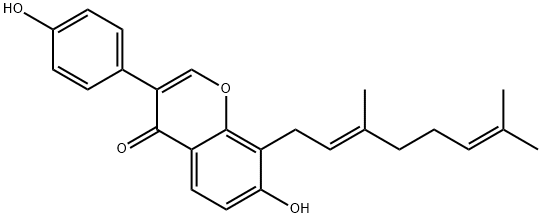 8-香叶草基大豆苷元, 1072940-16-9, 结构式