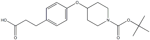 N-Boc-3-[4-(piperidin-4-yloxy)phenyl]propanoic acid Structure