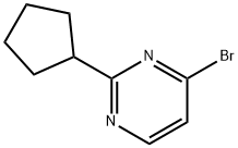 4-Bromo-2-(cyclopentyl)pyrimidine Structure