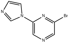 2-Bromo-6-(imidazol-1-yl)pyrazine Structure