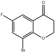 8-BROMO-6-FLUOROCHROMAN-4-ONE Struktur