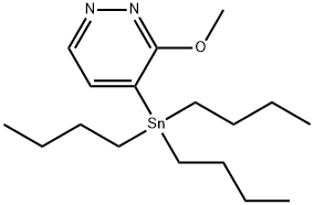 3-Methoxy-4-(tributylstannyl)pyridazine Struktur