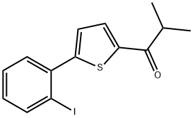 1-[5-(2-碘苯基)噻吩-2-基]-2-甲基丙烷-1-酮,1094282-10-6,结构式