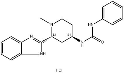 1-((2R,4R)-2-(1H-benzo[d]imidazol-2-yl)-1-methylpiperidin-4-yl)-3-phenylurea hydrochloride Structure