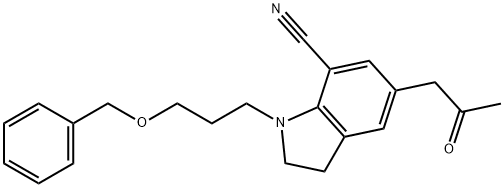 1096141-50-2 1-[3-(BENZYLOXY)PROPYL]-2,3-DIHYDRO-5-(2-OXOPROPYL)-1H-INDOLE-7-CARBONITRILE